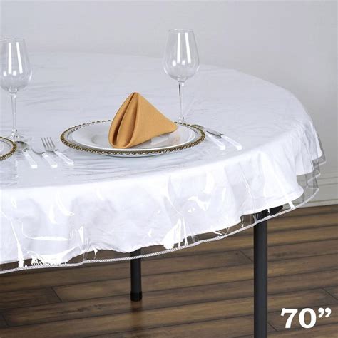 60 inch round plastic tablecloth|60 round tablecloths clear plastic.